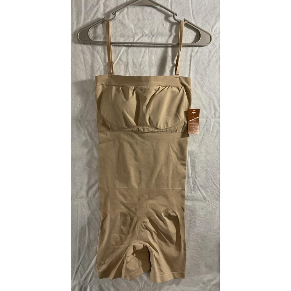 Lover-Beauty Shaper Bodysuit Womens XL/XXL Beige One Piece Slimming Shapewear